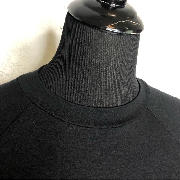 Eileen Fisher black long sleeve side slit hem tunic dress size Extra Small XS - Picture 5 of 11